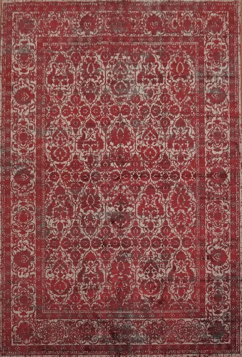Vintage-Style Red Area Rug Perfect for Classic Interiors 5x8