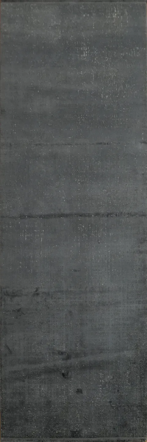 Elegant Dark Grey Minimalist Rug for Modern Living Spaces 3x10