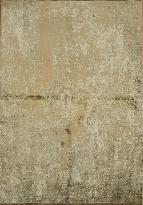 Sophisticated Urban Style Beige Distressed Look Rug 5x8