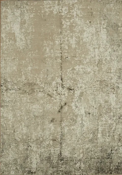 Vintage-inspired neutral rug with distressed elegant finish 5x8