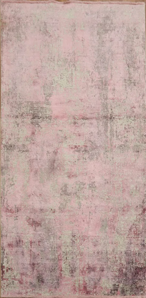 Elegant Vintage Pink Rug with Distressed Texture for Modern Spaces