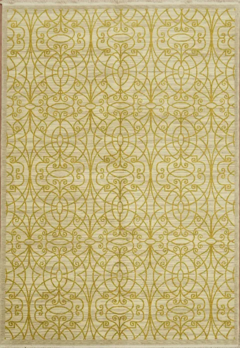 Luxurious Gold and Cream Rug to Elevate Your Home Decor 6x9
