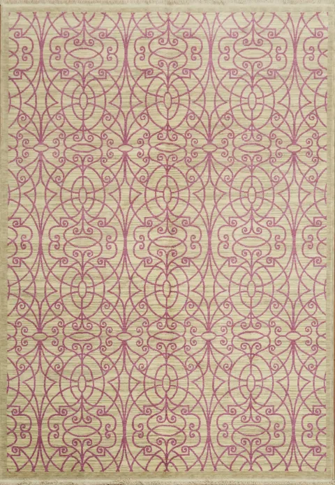 Sophisticated Pink Pattern Rug Perfect for Contemporary Spaces 6x9