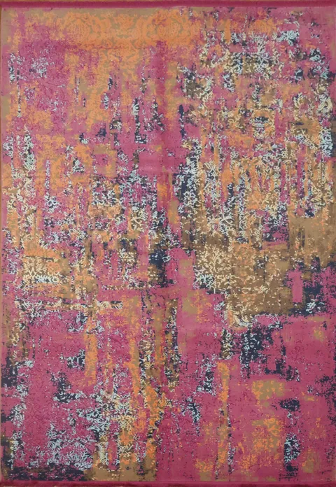 Artistic Multicolor Abstract Rug for a Creative Living Space 6x9
