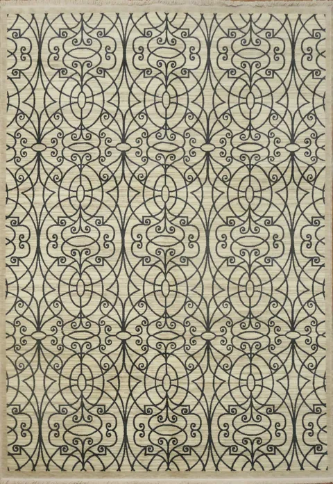 Contemporary Rug Featuring Stylish Geometric Patterns 6x9