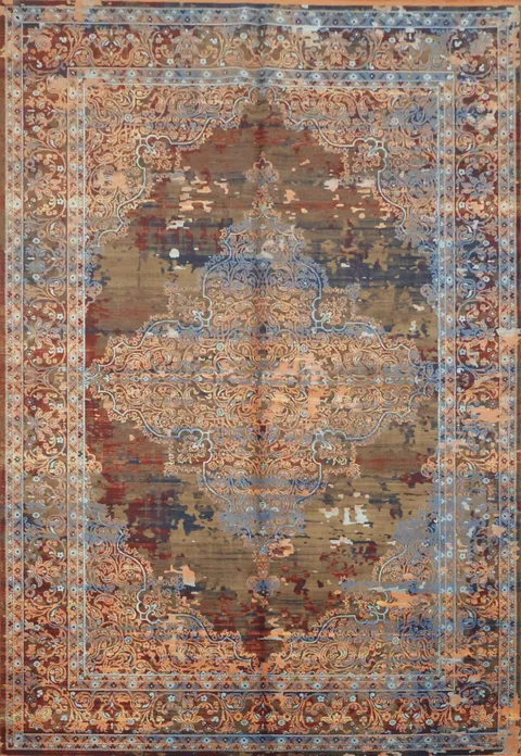 Vintage Design Turkish Area Rug 6x9