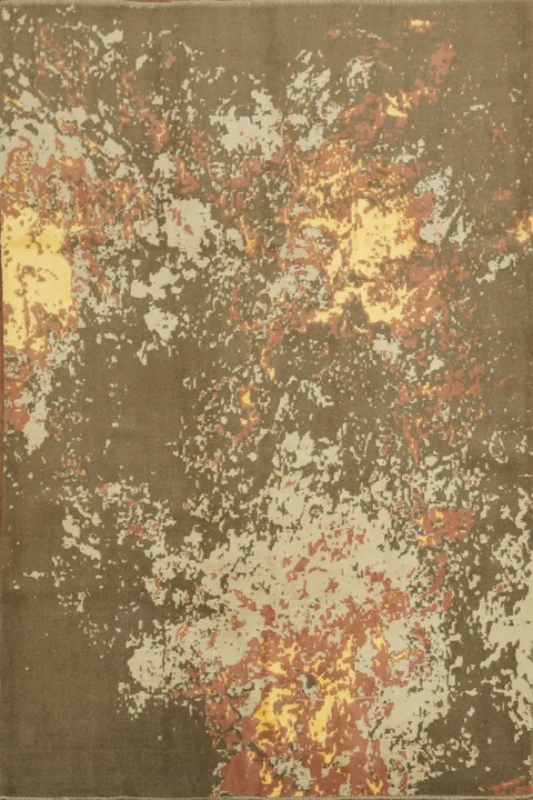 Contemporary Rustic Design Rug in Warm Earthy Tones 7x10