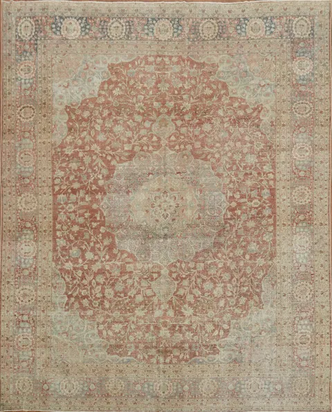 Pre-1900 Antique Palace Size Wool Sultanabad Persian Large 13x16