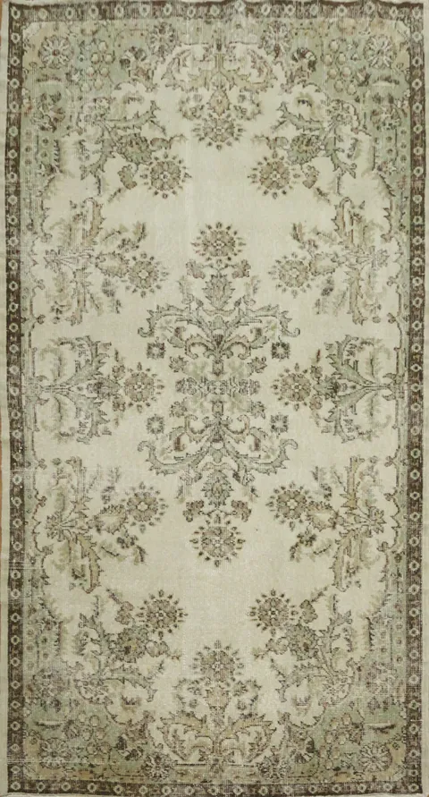 Wool Vintage Distressed Anatolian Area Rug 4x7
