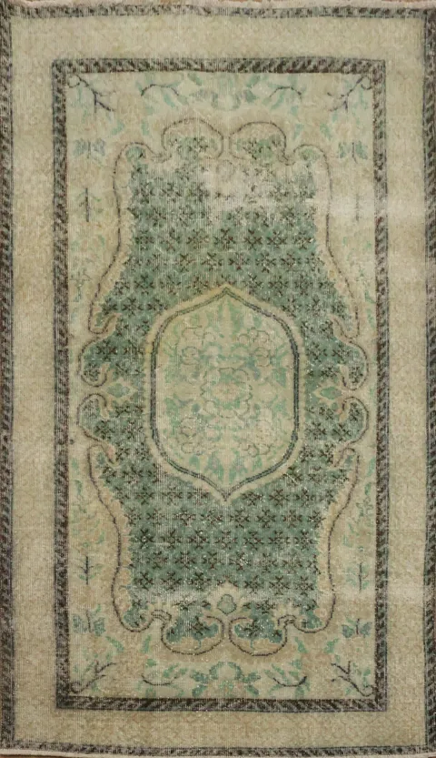 Luxury Vintage Distressed Anatolian Turkish Area Rug 4x7