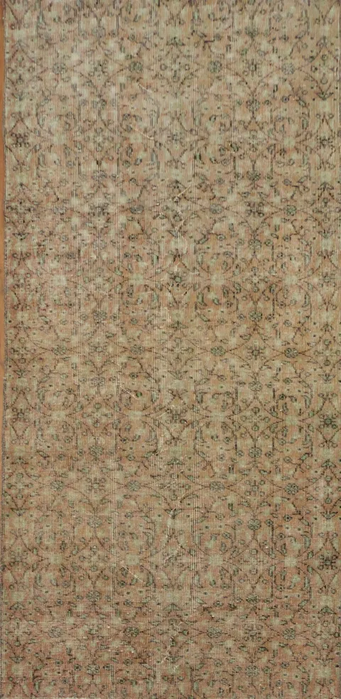Old Wool Distressed Anatolian Turkish Area Runner 3x7