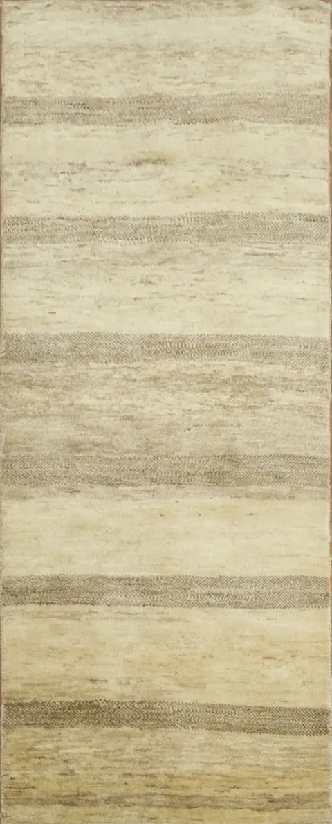 Solid 3x7 Gabbeh Zolanvari Persian Rug Runner