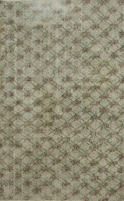 Elegant Vintage Patterned Rug with Subtle Geometric Accents 5x8