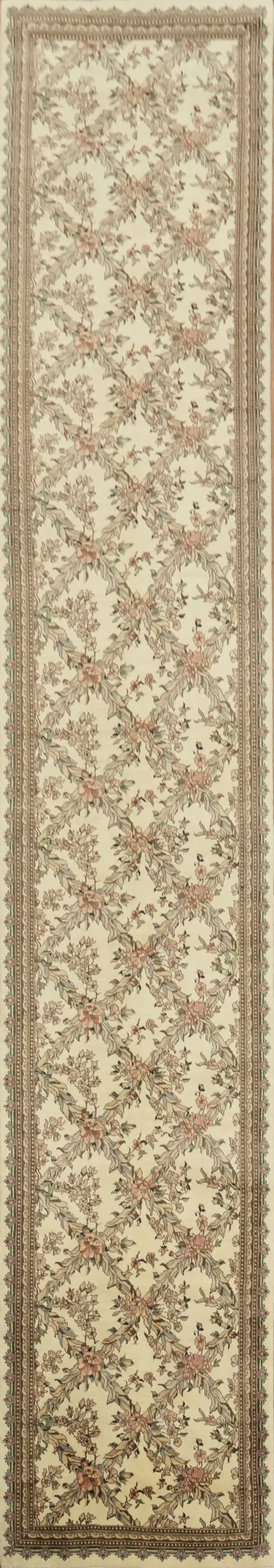 Top Quality Floral Wool Tabriz Chinese Runner Rug 3x14