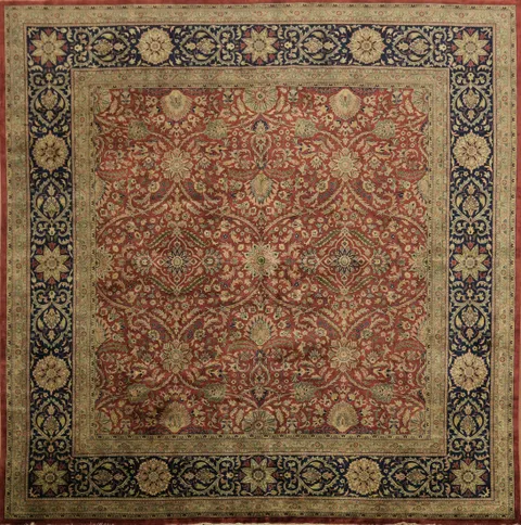 Square Wool Tabriz Oriental Large Rug 12x12