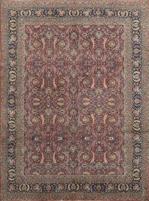 Top Quality Vegetable Dye Wool Kerman Persian Area Rug 9x12