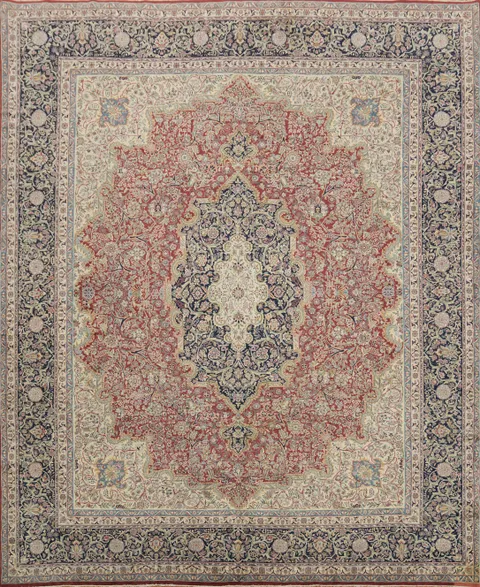 Top Quality Vegetable Dye Wool Kerman Persian Large Rug 13x16