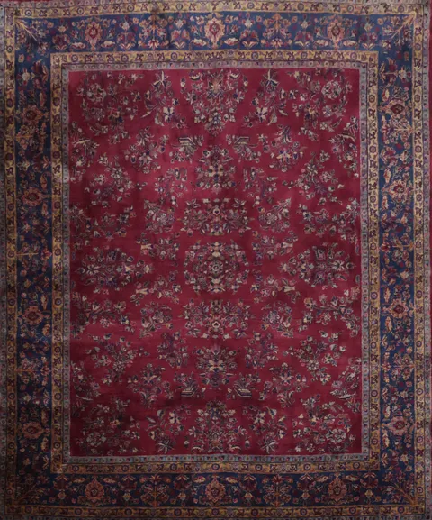 Antique Kerman Persian Wool Area Rug 8x10