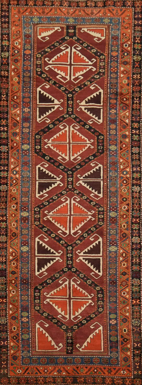Anatolian Turkish Runner Wool Rug 4x12