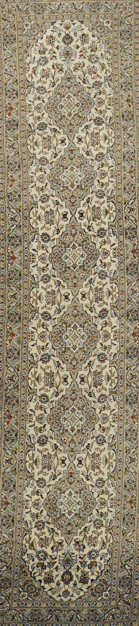 Kashan Persian Wool Long Runner Rug 3x14