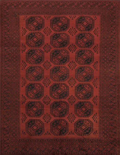 Geometric Tribal Wool Balouch Oriental Area Rug 10x13