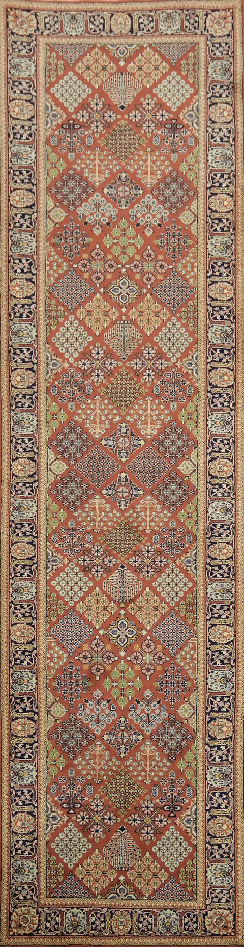 Geometric Wool Joshaghan Oriental Runner Rug 3x11