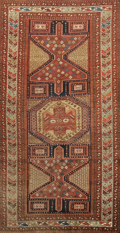 Wool Geometric Ardebil Persian Area Rug 5x10