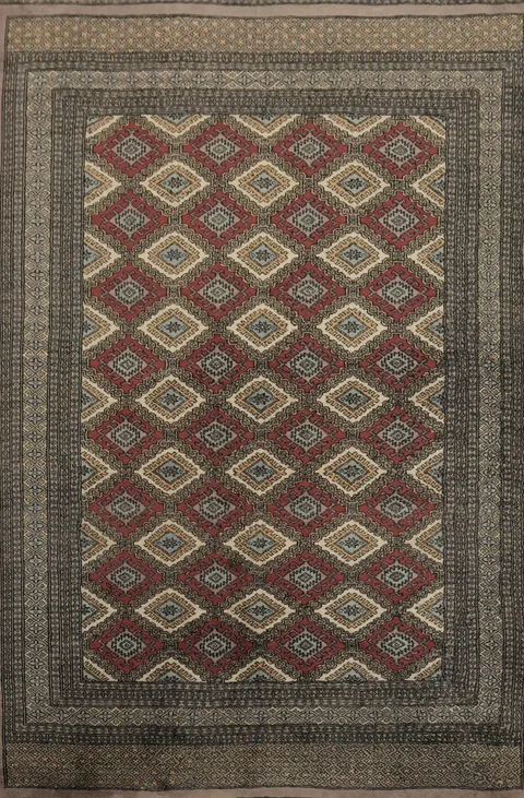 Wool Bokhara Oriental Area Rug 5x8