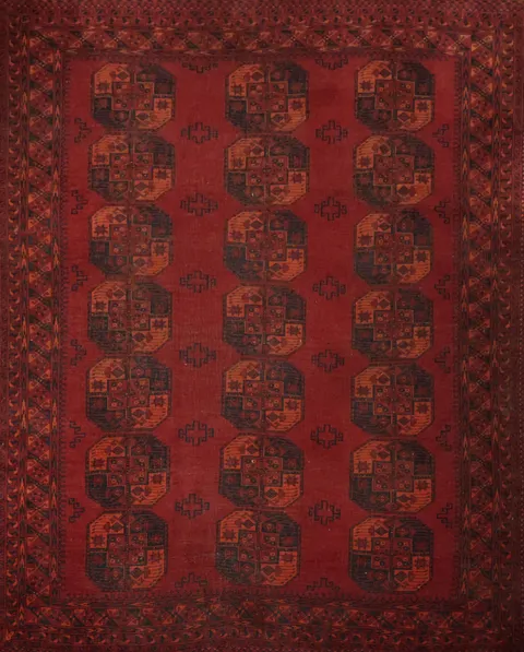Antique Wool Balouch Oriental Area Rug 7x9