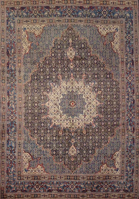Vintage Wool Mood Persian Area Rug 7x10