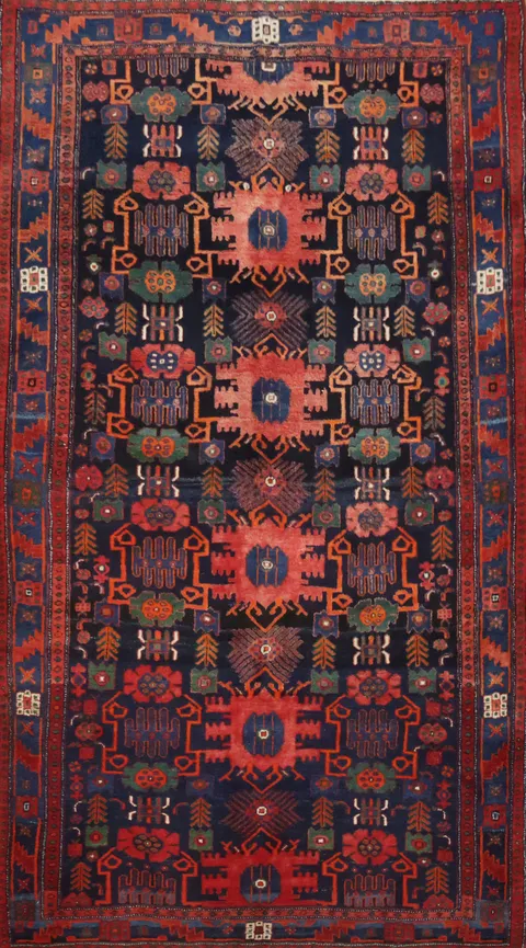 Wool Geometric Bidjar Persian Area Rug 5x9