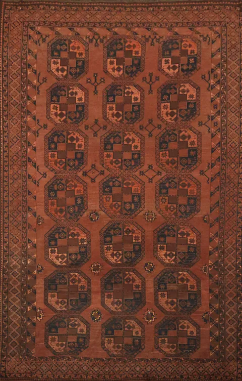 Old Wool Geometric Balouch Oriental Area Rug 9x13