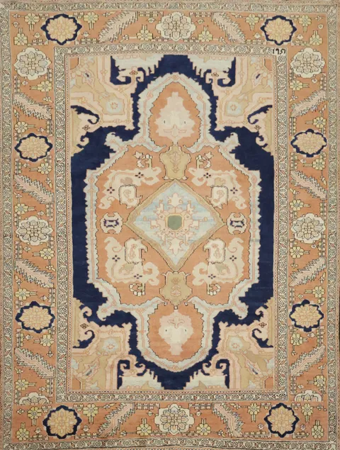 New Hand-Knotted Wool Heriz Serapi Persian Area Rug 7x9