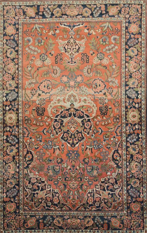 Top Quality  Wool Floral Kashan Persian Rug 4x7