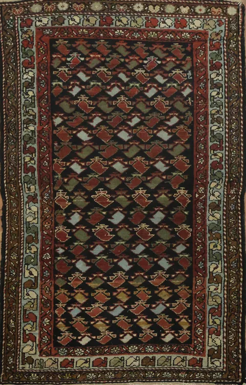 All Over Geometric Wool Malayer Persian Rug 3x5