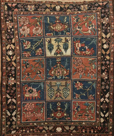 Garden Design Wool Bakhtiari Persian Rug 5x6