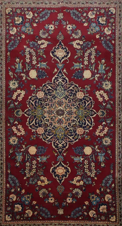 Top Quality Wool Kashan Persian Rug 3x6