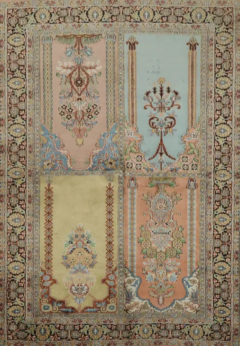 Kashmir Oriental Silk Rug 4x6