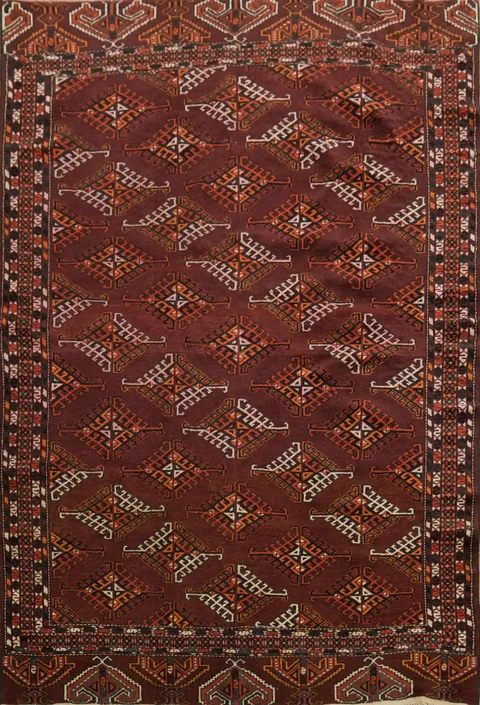 Top Quality Wool Geometric Persian Rug 4x6