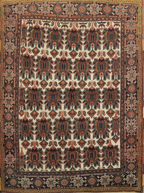 All Over Wool Bakhtiari Persian Rug 5x6