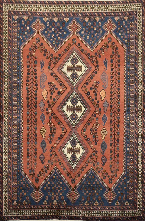Wool Shiraz Persian Area Rug 5x8