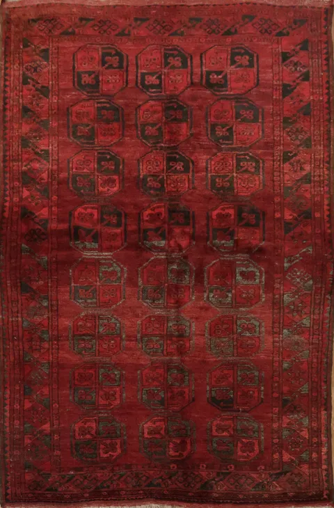 ALL Over Wool Tribal Balouch Oriental Rug 4x6
