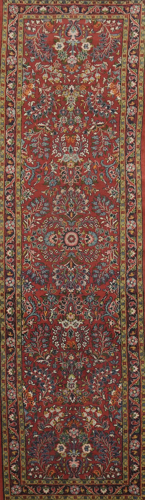 Hamedan Persian Runner Wool Rug 3x9