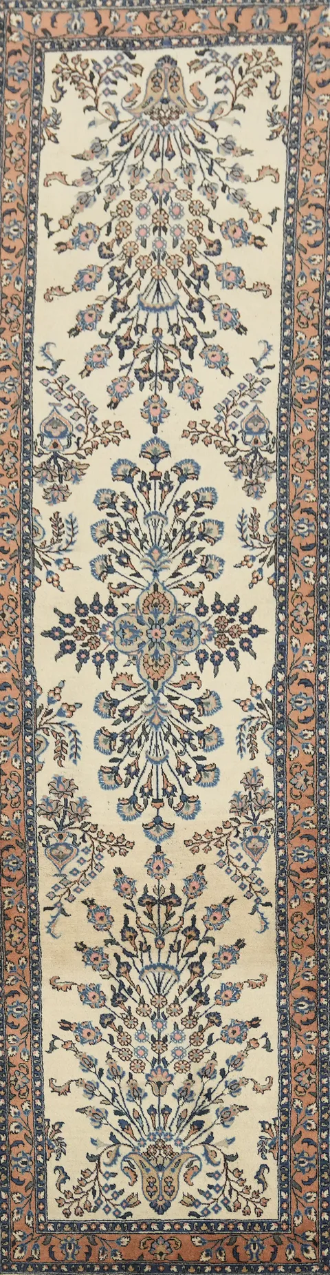 Sarouk Oriental Runner Wool Rug 3x12