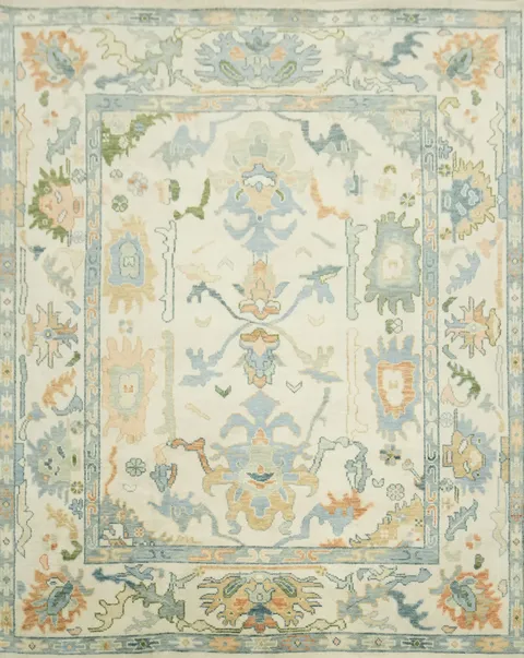 Oushak Hand-Knotted Wool Rug - Traditional 8x10 Area Rug