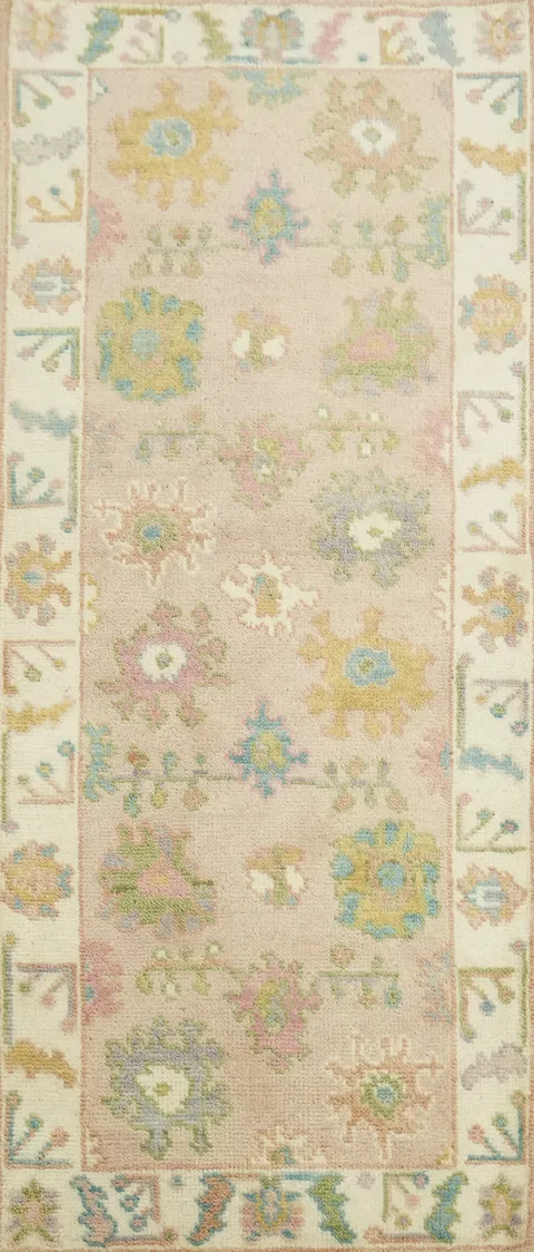 Premium 3x6 Oushak Wool Rug | Traditional Hand-Made Runner 5' 10'' X 2' 6''