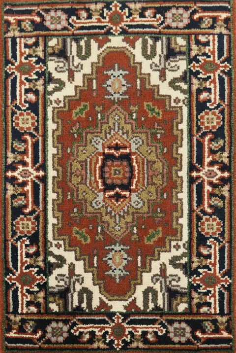 Elegant Tribal Rug with Rich Earth Tones 2x3