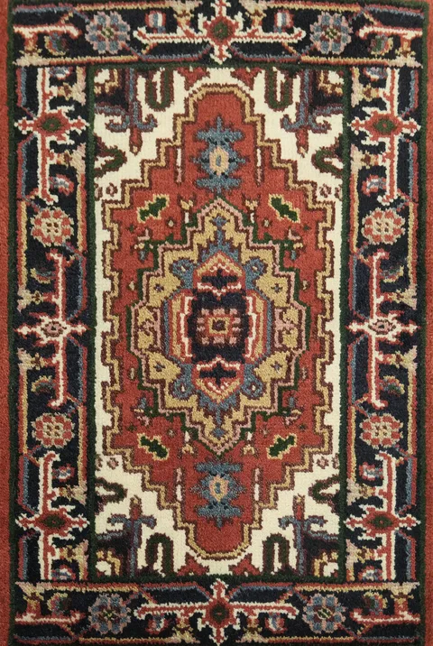 Sophisticated Handwoven Tribal Rug 2x3