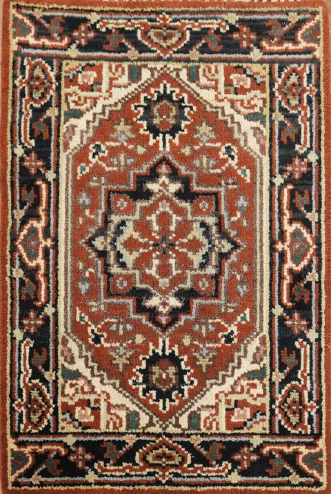 Sophisticated Oriental Rug with Rustic Earth Tone Design 2x3