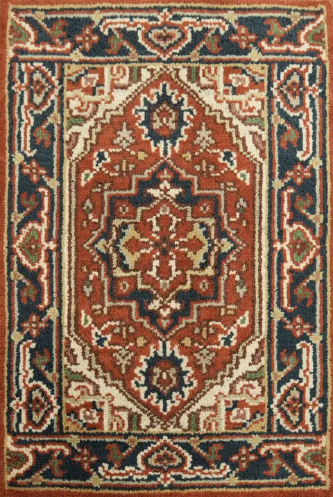 Earth Toned Oriental Wool Rug 2x3